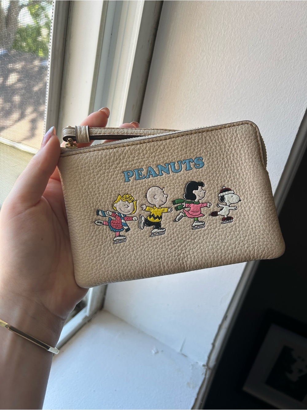 Peanuts x Coach Wristlet, Christmas/Skating/Winter